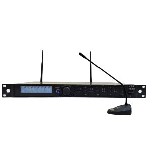 JTS tr�dl�s konferens mottagare med 4 bordsmikrofoner