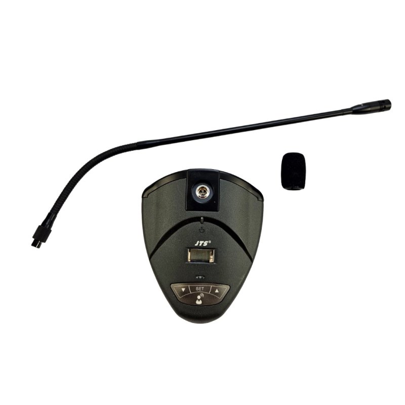 JTS trdls konferens mottagare med 4 bordsmikrofoner