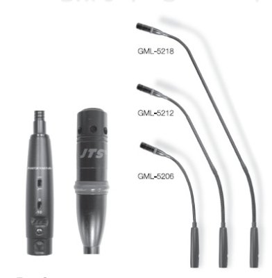 JTS svanehalsmikrofon med 3 kapsler, LED, XLR-M, l�ngde 457 mm