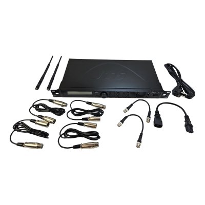 JTS Tr�dl�st R-4 system m/4 TBM beltpack och ScanMic headset mikrofoner