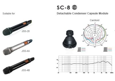 JTS cardoid kondensator kapsel til JSS-20 og JSS-4