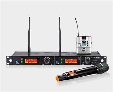 JTS mikrofonst med 2 hndholdte mikrofoner 2 kanaler 75 MHz Wideband