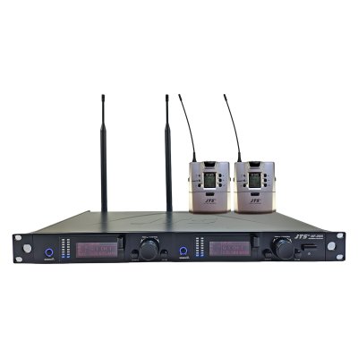 JTS tr�dl�s mikrofon s�t med 2 beltpacks, 2 kanaler 75 MHz Wideband