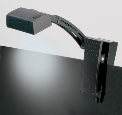 K&M nodelampe m/klem & 2 LED, til AAA & AC-adaptor