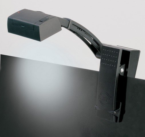 K&M nodelampe m/klem & 2 LED, til AAA & AC-adaptor