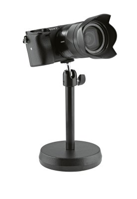 K&M kamera bordstativ, rund sokkel