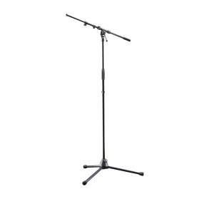 K&M mikrofonstativ & galge, 36cm ben, sort