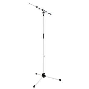 K&M mikrofonstativ & galge, 36cm ben, Hvid