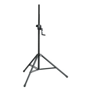 K&M h�jttalerstativ med wind-up, st�l, sort (>50kg)