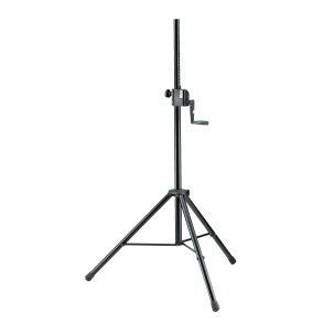 K&M h�jttalerstativ med wind-up, st�l, sort
