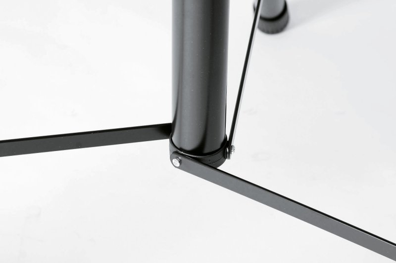 K&M hgtalarstativ stl & alu, svart