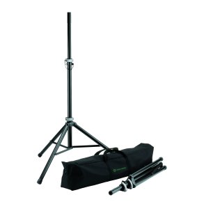 K&M h�jttalerstativ-s�t alu, sort + taske