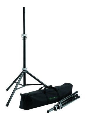 K&M h�jttalerstativ-s�t alu, sort + taske