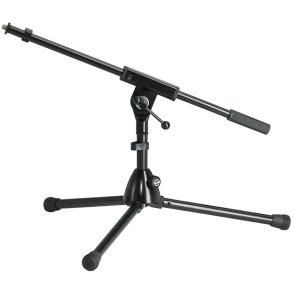 K&M mikrofonstativ lav med galge, 28 cm, sort