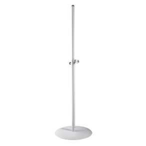K&M h�jttalerstativ med rund fod, 110-181cm, 35 mm, hvid Max 20 kg
