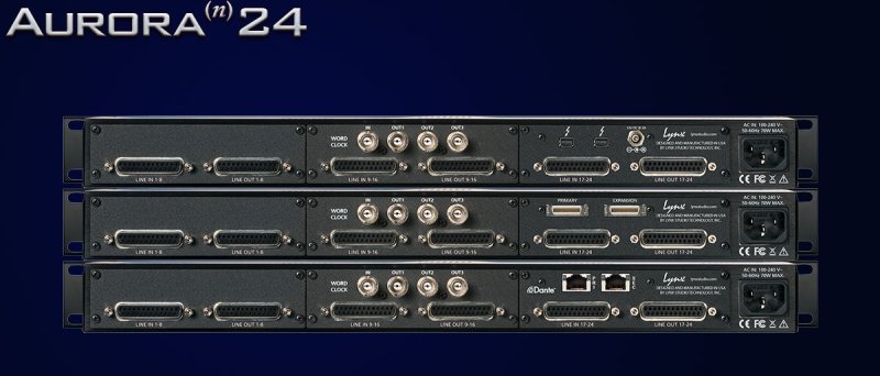 Lynx Aurora(n) 24 TB3 AD-DA Converter 24 /192 kHz, 24 line in/out