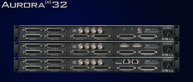 Lynx Aurora(n) 32 TB3 AD-DA Converter, 24 /192 kHz, 32 line in/out