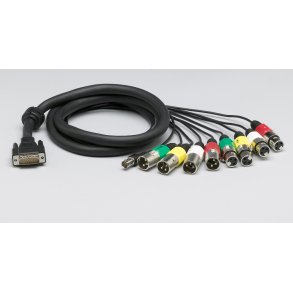 Lynx Digital I/O 26dsub->4XLRF, 4 XLRM, 6 foot
