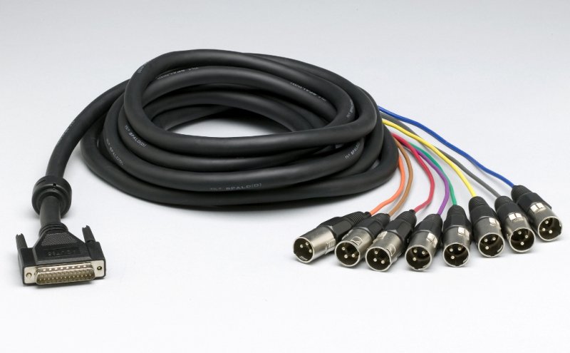 Lynx Analog output cable, 25dsub->8 XLRM, 5m