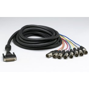 Lynx Analog output cable, 25dsub->8 XLRM, 5m