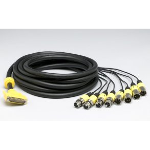 Lynx Digital I/O, 25dsub->4 XLRF+4XLRM, 5m  (Yamaha)