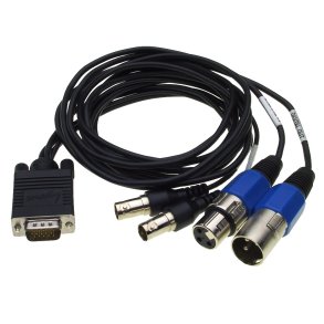Lynx E22 digital I/O and sync kabel D-Sub 15 > XLR M+F 2 BNC