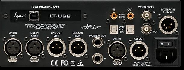 Lynx Hilo 2 USB Reference A/D D/A Converter system, Sort