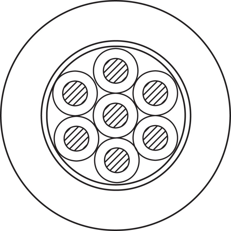 ProCab hjttalerkabel BC rund 8 x 1,5 mm afklip 1 meter