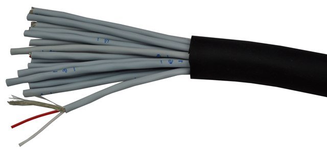 SC Multi mikrofonkabel 16 par AES/EBU 20mm, sort - afklip meter