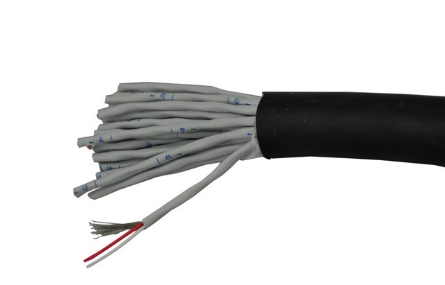 SC Multi mikrofonkabel 24 pars AES/EBU, 24 mm, sort - afklippet meter