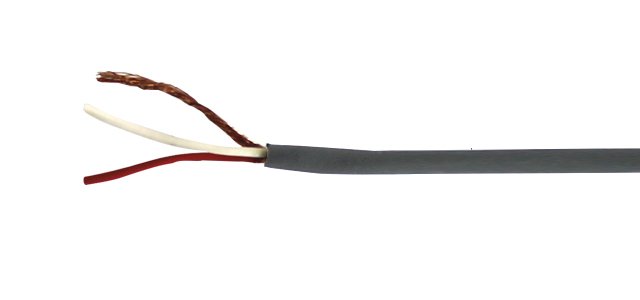 Mogami skrmkabel miniature, 2 ledere, 2,3mm, koksgr