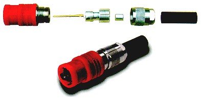 Mogami BNC stik 75 Ohm, One Touch, rd