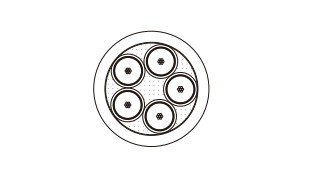 Mogami coax kabel 5 x 75 Ohm, � = 9,8mm