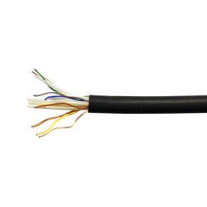 Mogami CAT5e Lan kabel, sort �=8,5mm, 1 m afklip