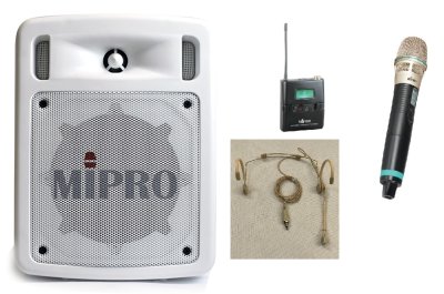 Mipro h�jttaler med USB player, H�ndmikrofon og headset mik