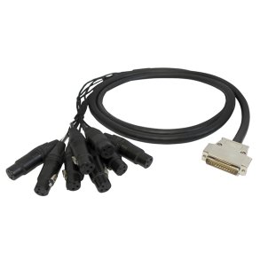 Mogami D-Sub25 kabel med Neutrik NC3FXX-B, 5m analog