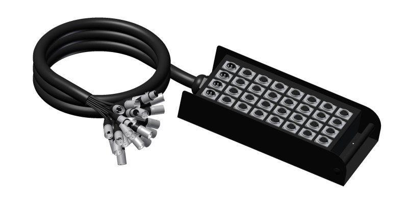 ProCab stageboks 28 inputs / 4 outputs, Slang 30 mtr