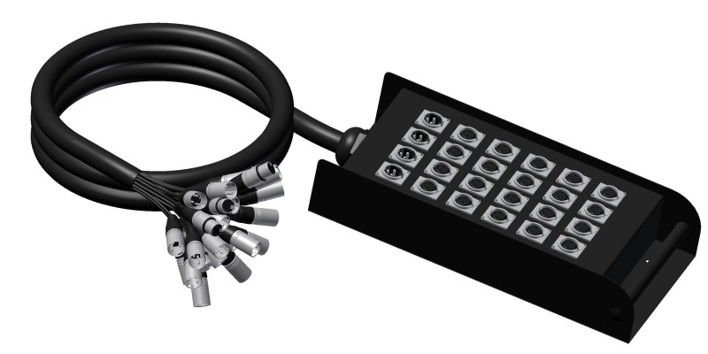 ProCab stageboks 20 inputs / 4 outputs, Pisk 30 meter