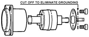 Firewire Chassis connector /gennemfring, sort