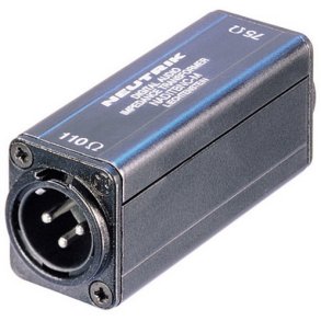 Adapter XLR-han til BNC (75 til 110 Ohm)