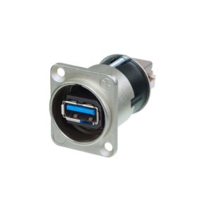 Neutrik USB3 chassisfatning A til B vendbar, blank