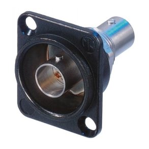 BNC chassis gennemf�ring 75 Ohm, ground sort hus