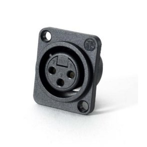 Neutrik XLR chassis hona utan l�s, plast hus