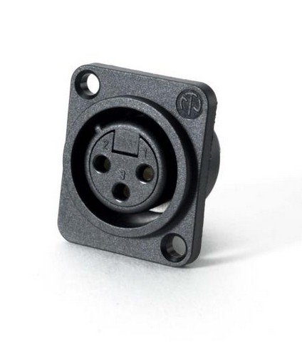Neutrik XLR chassis hona utan ls, plast hus
