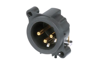 Neutrik XLR chassis han-stik til H-pcb