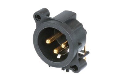 Neutrik XLR chassis han-stik til H-pcb