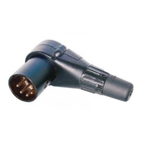 Neutrik XLR 5 polet han vinkel stik guld