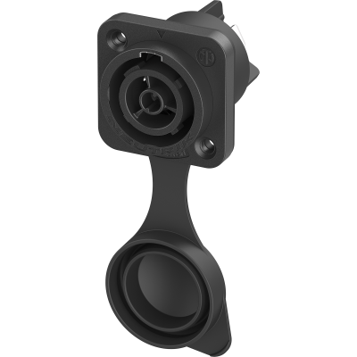 Neutrik TrueCon 3P hona chassikontakt Power out, med skydd