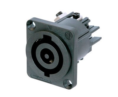 Neutrik PowerCon 3P chassis 32 Amp sort