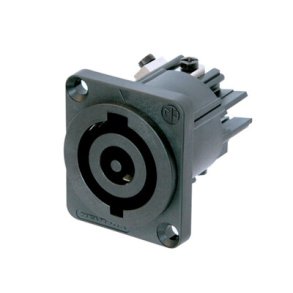Neutrik PowerCon 3P chassis 32 Amp sort